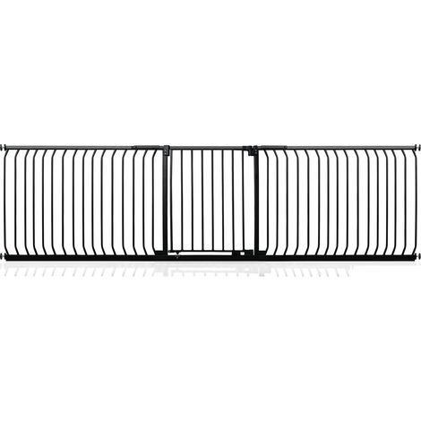 Safetots Elite Pressure Safety Gate, 271cm - 280cm, Matt Black, Pressure Fit Stair Gate