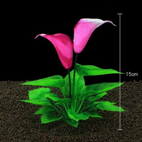 Plantes artificielles de décoration d'aquarium,plantes aquatiques en plastique pour décorations d'aquarium d'aquarium-SC-LBH-violet