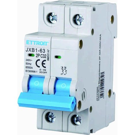 Interruptor automático termomagnético ettroit 2p 32a - jx123260