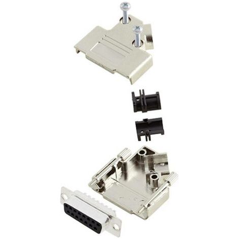 Amphenol L17D45PK-M-15+L77SDA15S Kit embase SUB-D femelle 45 ° Nombre de pôles: 15 fût à souder 1 pc (1/2)