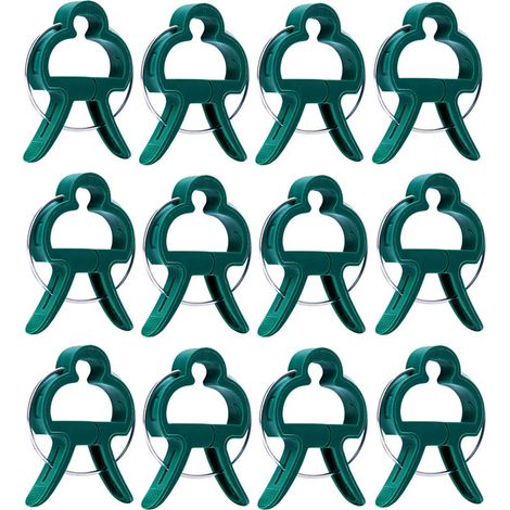 MINKUROW Fermacravatta Per Piante: 50 Fermagli Per Piante Verdi Dimensioni 6 Cm x 4,5 Cm - Ausilio Rampicante Per Piante Rampicanti Su Palo A Spirale O Palo Di Bambù - Clip Per Giardinaggio E Orto (1/5)