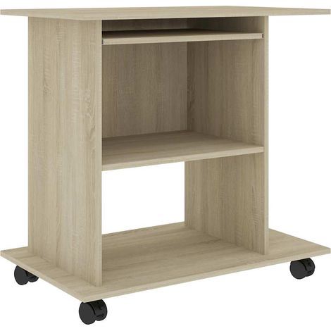 Computer Desk Sonoma Oak 80x50x75 cm Engineered Wood vidaXL