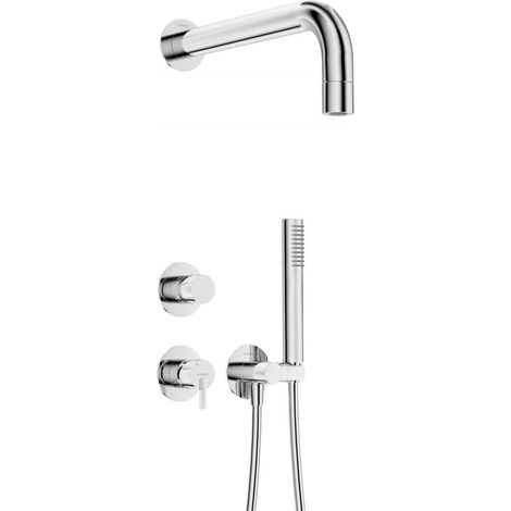 Deante Dusch-Set aus Edelstahl mit Regenduschkopf und 1500 mm Schlauch
