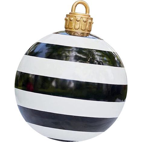 Boule de Noel Geante 60cm, Boule Transparente, Boule Gonflable Géante de Noël Boules de Noël, Boule Décorée Gonflable de Noël en Plein Air, Ornements de Noël en PVC (1/5)