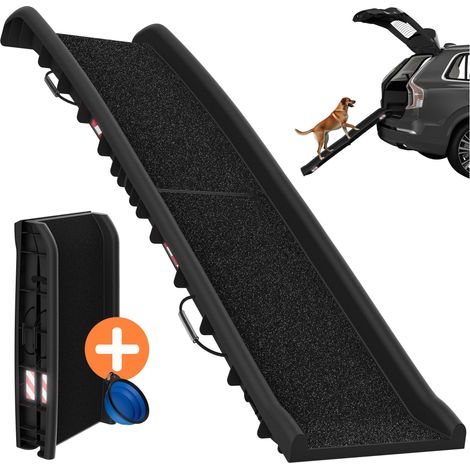 CADOCA® Rampe pliable pour chiens avec Réflecteurs Escalier pour Chien Capacité de charge 90kg robuste Rampe de coffre Voiture (1/5)