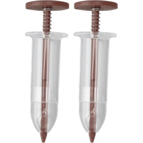 2 pièces Mini distributeur de graines de semis semoir petit épandeur de graines réglable à main planteur de graines semis semoir outil de jardinage marron (1/5)