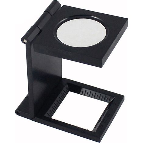 Lupa de mesa con contador de hilos, contador de hilos metálico plegable, aumento de 10x, lupa de lectura para el trabajo, oficina en casa, reparaciones, pasatiempos, manualidades, periódicos, lupa