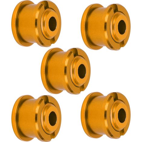 Lot de 5 vis de plateau simple en alliage d'aluminium pour VTT, couleur or. (1/5)