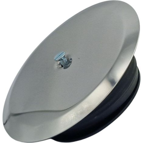 Schläfer 4397100 Sifone Bagno Ispezionabile, Tappo a Espansione per Sifone a Pavimento diam 100 mm con Tappo inox e vite, Tappo Pozzetto a Pavimento e Coperchio Cromato in Acciaio