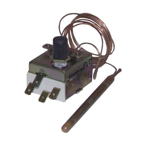 Aquastat sécurité à bulbe réarmement manuel – Thermostat pour chaudière – Détection température haute/basse – Boîtier signalisation anomalie