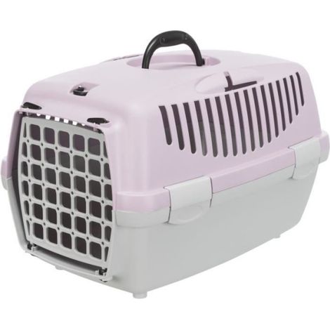 Box de transport - TRIXIE - Capri 1 - XS : 32 x 31 x 48 cm - Gris clair / Mauve