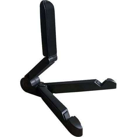 Soportes y bases ajustables y portátiles para tabletas, aptos para iPad, Samsung Galaxy y Kindle Fire, color negro. (1/4)