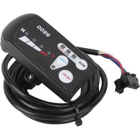 Compteur LED pour batterie de vélo électrique S800, écran horizontal noir et blanc (48 V) (1/5)