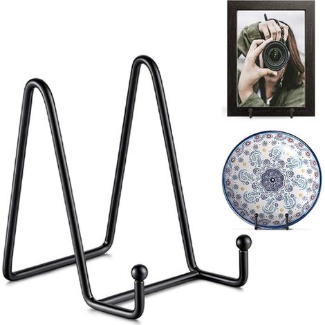 Soporte para platos，Estante para platos，Exhibidor de platos，15 cm，Platos decorativos，Para platos decorativos，No se deforma fácilmente，Negro (1/5)