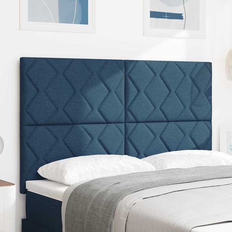 vidaXL Tête de lit Bleu 160 cm tissu (1/5)