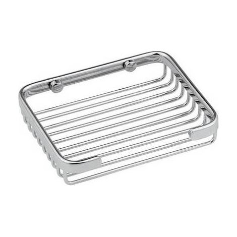 PORTASAPONE RETTANGOLARE IN OTTONE CROMATO LUNGHEZZA CM 20 Misura: LxHxP -205x30x115 mm
