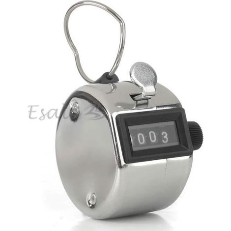 Compteur Mécanique - Counter - 4 Chiffres - 0-9999 - Multisport - Gris (1/4)