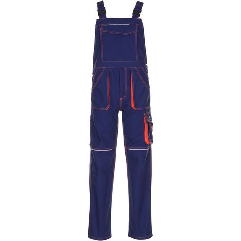 Arbeitshose Latzhose Basalt Neon marine/orange Größe 44 (1/5)