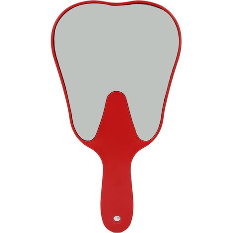 Outil à main compact avec poignée en plastique, miroir à main mignon et utile (rouge) (1/4)