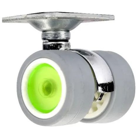 Rueda SKATE D.40 mm con placa giratoria, altura 60 mm