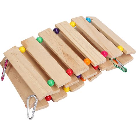Balançoire à poules, échelle en bois, mangeoire suspendue, jouet pour poules, coqs et poussins (1/5)