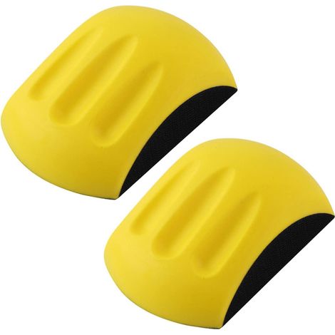 2PCS Bloc de Cale de Poncage Cale à poncer Auto Agrippante Manuel 5"/125mm Bloc de Ponçage à Main en Forme de Souris pour Ponçage et Polissage de Carrosserie Menuiserie Meubles en Bois (1/4)
