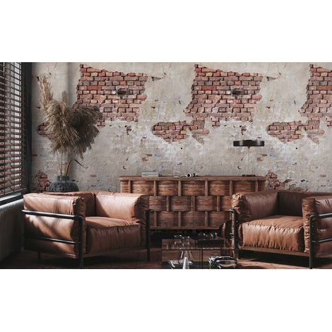 A.S. Creation Fototapete Livingwalls The Wall II 392561 Ein Motiv pro Rolle 2.80 x 1.59 m Steinoptik Beige (1/3)