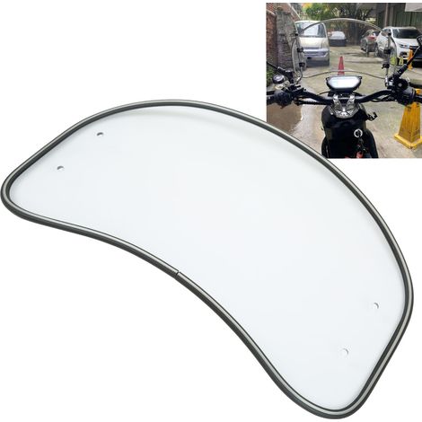 pare-brise ovale universel transparent pour modification de moto rétro