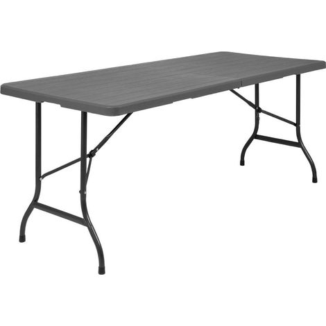 Table Pliante Rectangulaire Effet Rotin 1829 mm - Bolero (1/4)