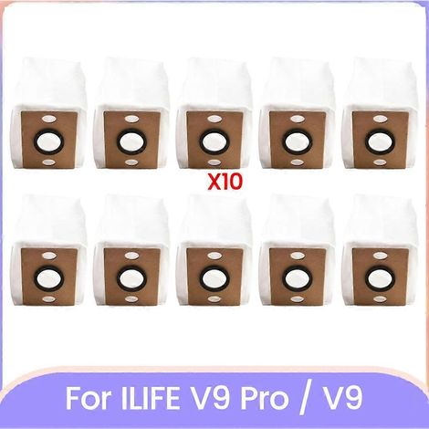 Sacs à poussière de rechange pour aspirateur robot ILIFE V9 Pro / V9 à vidage automatique (10 pièces) (1/5)