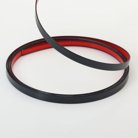 Garniture murale et moulure noire mate, bande flexible pour miroir, sol, armoire, plafond, bord de carrelage (10m x 2cm) (1/5)