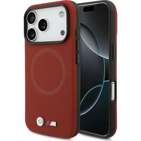 Coque MagSafe BMW M FW en métal avec logo rouge pour iPhone 17 Pro (1/5)