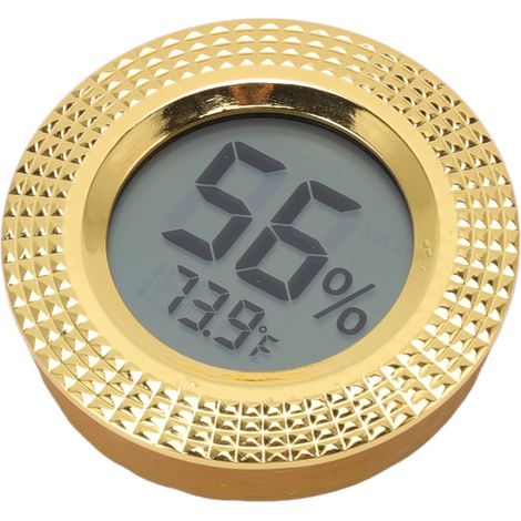 Hygromètre numérique à insérer dans une boîte à cigares ronde - Mesure électronique de haute précision de la température et de l'humidité