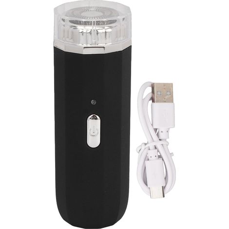 Tondeuse à Barbe Électrique Réchargeable USB Homme/Femme - Portable, Imperméable, 6D Lames - Diamètre 3 cm (Inclus Cable)