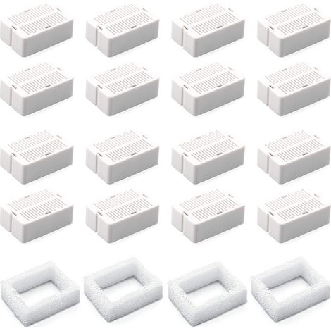 Filtre De Fontaine Pour Animaux - Charbon Actif Et Mousse Préfiltre - Compatible Avec Fontaines Pour Chats Et Chiens - Lot De 6 (1/5)