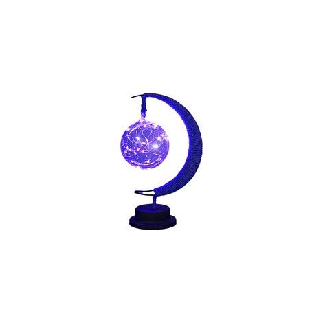Lampe de style LED, veilleuse en fer, lampe lune magique 3D, lampe Ramadan LED, veilleuse étoile et lune, lampe décorative (lumière chaude) (1/5)