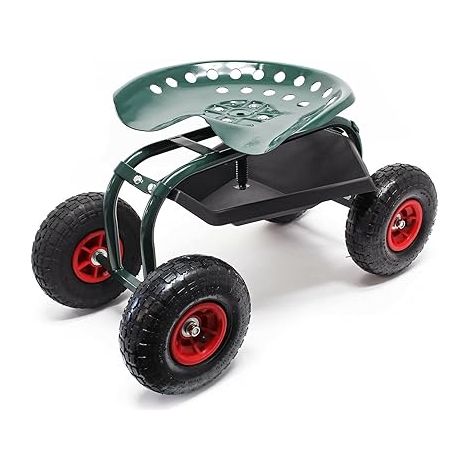 CARRELLO DA GIARDINAGGIO E OFFICINA CON SEDUTA PORTATA MAX 150 KG Ecovelo