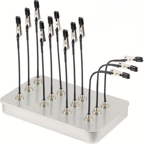 Set mit 20 Krokodilklemmen, flexiblem Schaft, Magnetfuß, Gummispitzen, Modellbau (1/5)