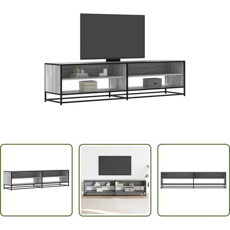 Rangement salon - Meuble TV sonoma gris 180,5x40x46 cm bois d'ingénierie (1/5)