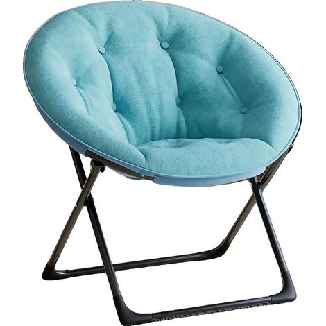 Silla Luna, diseño plegable, asiento acolchado suave, verde (1/2)