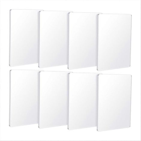 Lot de 8 plaques d'impression monotype 5 x 7 pouces en silicone réutilisables pour la création de cartes et autres supports d'impression. (1/5)