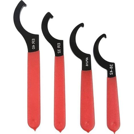 Satz mit 4 gebogenen Mutternschlüsseln aus robustem Stahl für Auto- und Heimwerkerreparaturen (1/3)