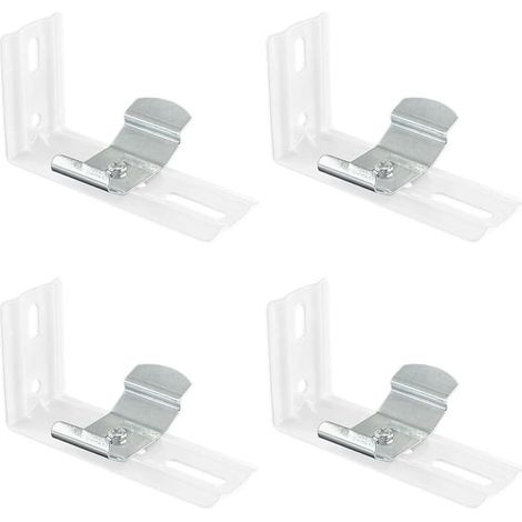 Lot de 4 Supports de Fixation pour Stores verticaux à Angle Droit Accessoires pour Stores vénitiens en Forme de L pour Une Installation Facile et Un Support amélioré (1/5)