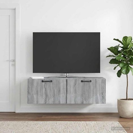 Wandmontierter TV-Schrank Graues Sonoma 98 x 31 x 30 cm (1/5)