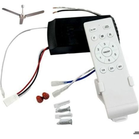 Kit Télécommande 6 V Pour Ventilateur Plafond - Émetteur Mural Sans Fil - Récepteur Compatible - 1 Pièce