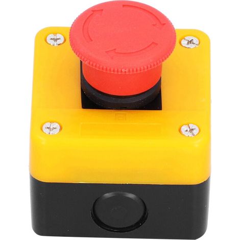 Bouton Arrêt Urgence Étanche 10A 1NO 1NC Interrupteur Poussoir Ascenseur Rouge Champignon