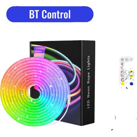 LED-Neonlichterkette, intelligente Steuerung, wasserdichtes Design, Bluetooth-Steuerung, 10 m (1/2)