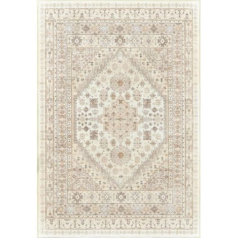 Tapis de salon 4060cm beige imitation cachemire lavé tapis de sol lavable tapis rétro grande surface tapis anti-salissure décoration de la maison (1/5)