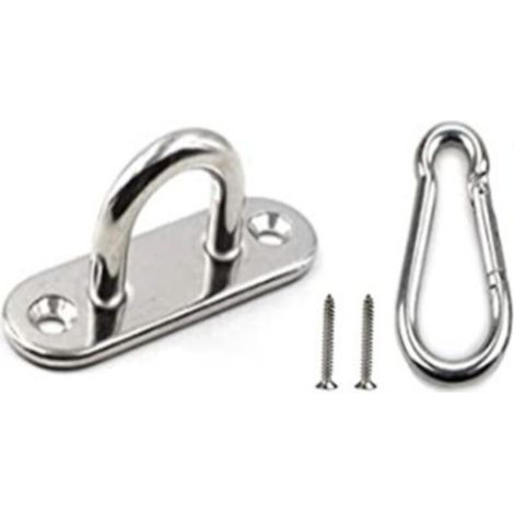Bardusch - Plaque à Oeil en Acier Inoxydable, 4 Pièces, Anneau de Fixation 5mm pour Bateau, Plafond, Mural, Balançoire, Hamac Marine (1/5)