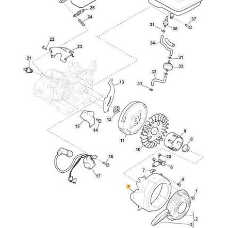 KIT TAPA VENTILADOR STIGA ORIGINAL - 118551308/0